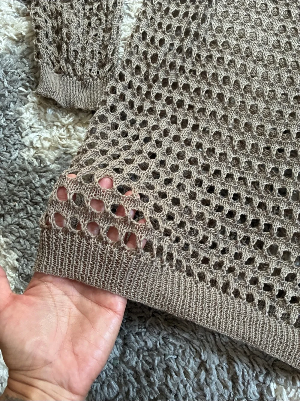 Crochet Open-Knit bathing suit coverup